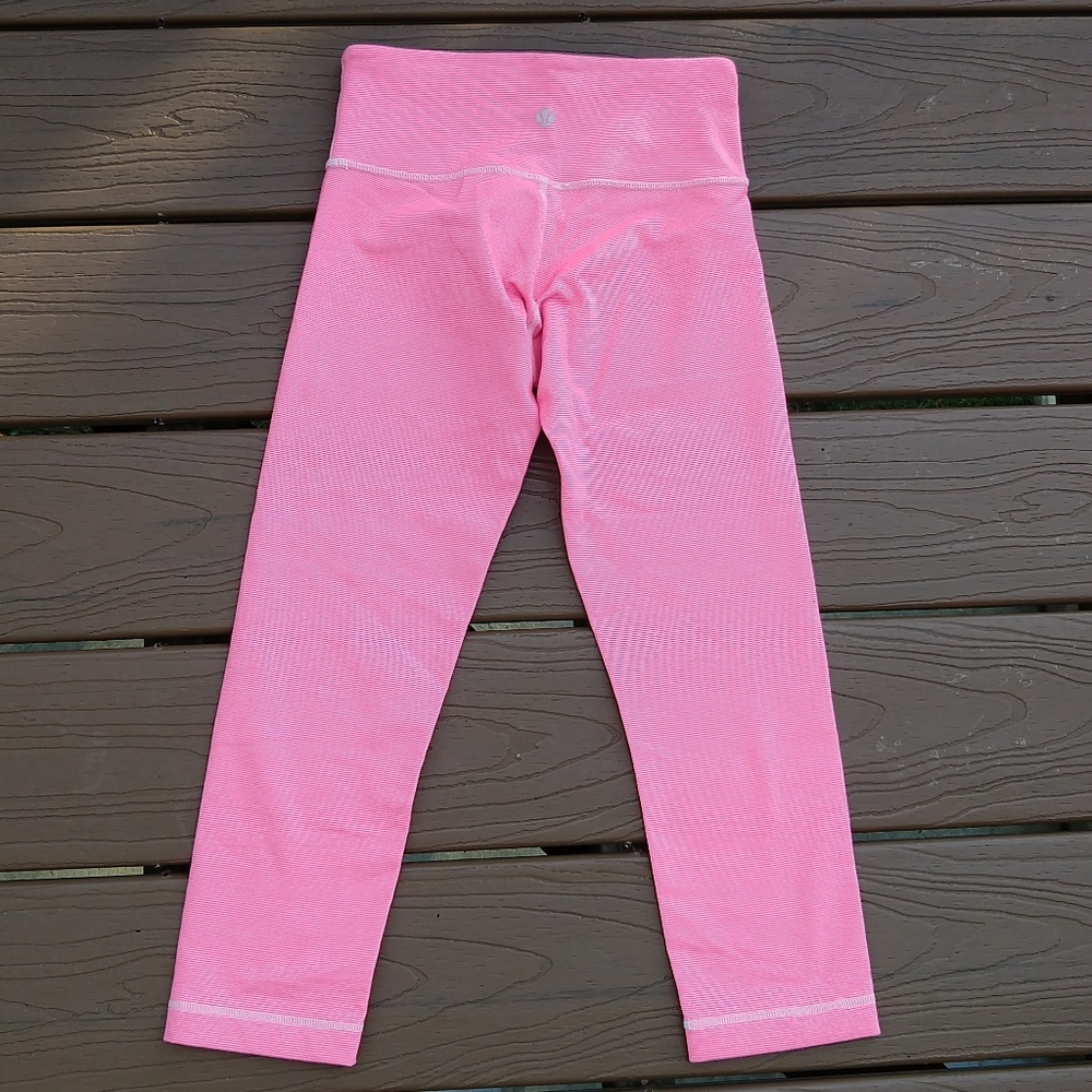 Rare Lululemon Wunder Under Crop Dune Flash Wee - image 7